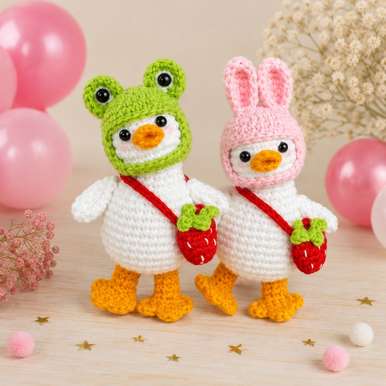 Crochet Duck in Hat Pattern PDF | Cute Amigurumi Toy