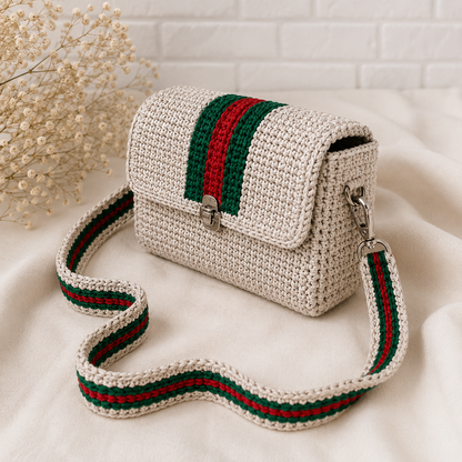 Crochet Pattern Bag with Stripes PDF
