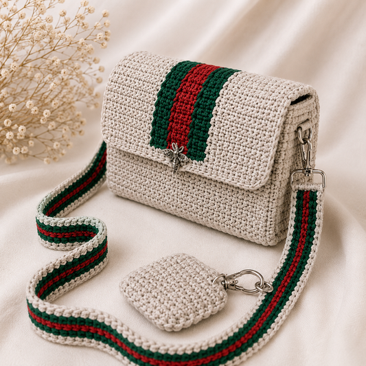 Crochet Pattern Bag with Stripes PDF