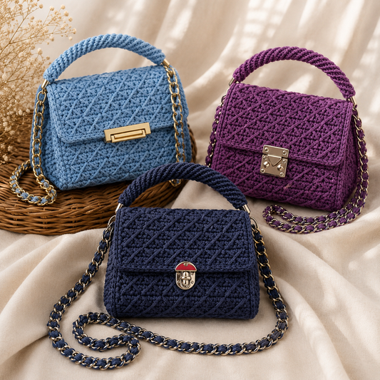 Crochet Women Handbag Pattern PDF + Video Tutorial